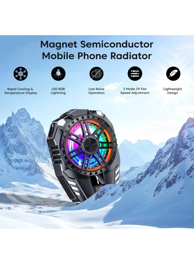 GERLAX GF-04 Mobile Phone Cooler for Gaming – Lag-Free Performance, Silent Fan, RGB Lights – Stops Overheating During BGMI, CODM & Free Fire Matches - Image 5